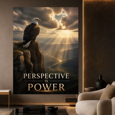 Modernes Wandbild oder Fine Art Print – Perspective is Power mit majestätischem Adler
