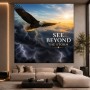 Adler über Gewitterwolken – Modernes Wandbild oder Leinwandbild mit Statement