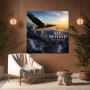 Adler über Gewitterwolken – Modernes Wandbild oder Leinwandbild mit Statement