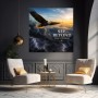 Adler über Gewitterwolken – Modernes Wandbild oder Leinwandbild mit Statement
