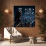 Build From Above – Modernes Wandbild oder Fine Art Print mit Adler über der Skyline
