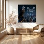 Build From Above – Modernes Wandbild oder Fine Art Print mit Adler über der Skyline