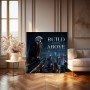 Build From Above – Modernes Wandbild oder Fine Art Print mit Adler über der Skyline