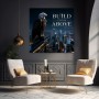 Build From Above – Modernes Wandbild oder Fine Art Print mit Adler über der Skyline