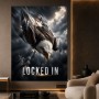 Designer Wandbild „Locked In“ mit Adler – Fine Art Print in dramatischer Wolkenstimmung
