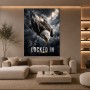 Designer Wandbild „Locked In“ mit Adler – Fine Art Print in dramatischer Wolkenstimmung