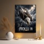 Designer Wandbild „Locked In“ mit Adler – Fine Art Print in dramatischer Wolkenstimmung