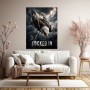 Designer Wandbild „Locked In“ mit Adler – Fine Art Print in dramatischer Wolkenstimmung