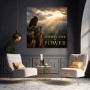 Majestätischer Adler mit Zitat – Modernes Wandbild oder Fine Art Print