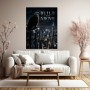 Modernes Wandbild „Build From Above“ – Fine Art Print mit Adler über nächtlicher Skyline