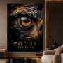 Focus Sees First – Modernes Wandbild oder Fine Art Print mit Raubvogelauge