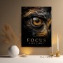 Focus Sees First – Modernes Wandbild oder Fine Art Print mit Raubvogelauge