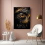 Focus Sees First – Modernes Wandbild oder Fine Art Print mit Raubvogelauge