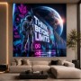 Think Beyond Limits – Modernes Wandbild oder Canvas Print mit Astronaut und Neon-Graffiti