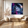 Think Beyond Limits – Modernes Wandbild oder Canvas Print mit Astronaut und Neon-Graffiti