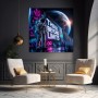 Think Beyond Limits – Modernes Wandbild oder Canvas Print mit Astronaut und Neon-Graffiti