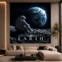Dream Beyond Earth – Modernes Wandbild oder Fine Art Print mit Astronaut und Erde