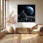 Dream Beyond Earth – Modernes Wandbild oder Fine Art Print mit Astronaut und Erde