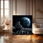 Dream Beyond Earth – Modernes Wandbild oder Fine Art Print mit Astronaut und Erde