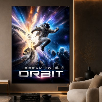 Kosmischer Aufbruch – Modernes Wandbild oder Canvas Print