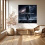 Born for the Unknown – Modernes Wandbild oder Fine Art Print mit Astronaut und Monolith