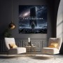 Born for the Unknown – Modernes Wandbild oder Fine Art Print mit Astronaut und Monolith