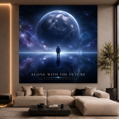 Kosmischer Astronaut – Modernes Wandbild oder Fine Art Print