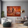 Futuristische Marskolonie – Wandbild oder Fine Art Print mit Astronaut