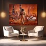 Futuristische Marskolonie – Wandbild oder Fine Art Print mit Astronaut