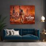 Futuristische Marskolonie – Wandbild oder Fine Art Print mit Astronaut