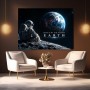 Dream Beyond Earth – Modernes Wandbild oder Fine Art Print mit Astronaut und Erde