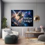 Break Your Orbit – Modernes Wandbild oder Canvas Print mit Astronaut im Kosmos