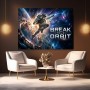 Break Your Orbit – Modernes Wandbild oder Canvas Print mit Astronaut im Kosmos