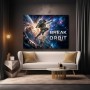 Break Your Orbit – Modernes Wandbild oder Canvas Print mit Astronaut im Kosmos