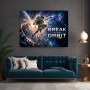 Break Your Orbit – Modernes Wandbild oder Canvas Print mit Astronaut im Kosmos