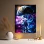 Futuristisches Wandbild oder Canvas Print – Think Beyond Limits im Weltall