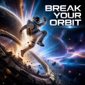 Break Your Orbit Astronaut – Modernes Wandbild oder Fine Art Print
