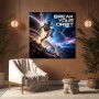 Break Your Orbit Astronaut – Modernes Wandbild oder Fine Art Print