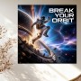 Break Your Orbit Astronaut – Modernes Wandbild oder Fine Art Print