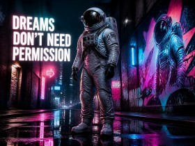Astronaut Dreams – Modernes Wandbild oder Canvas Print