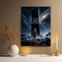 Born for the Unknown – Modernes Wandbild oder Fine Art Print mit Astronaut und Monolith