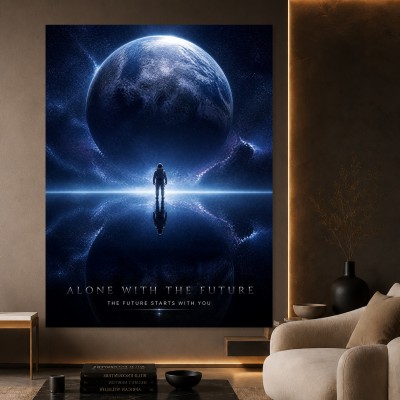 Allein mit der Zukunft – Modernes Wandbild oder Fine Art Print