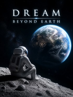 Dream Beyond Earth – Modernes Wandbild oder Fine Art Print mit Astronaut und Erde