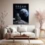 Dream Beyond Earth – Modernes Wandbild oder Fine Art Print mit Astronaut und Erde
