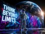 Futuristisches Wandbild oder Canvas Print – Think Beyond Limits im Space-Street-Art-Look