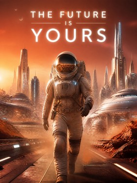 The Future Is Yours – Modernes Wandbild oder Fine Art Print mit Astronautenmotiv