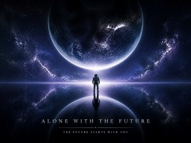 Futuristisches Wandbild oder Poster – Astronaut im Kosmos