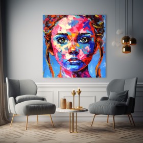 Porträt Frau Leinwand Wandbild 145