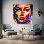 Porträt Frau Leinwand Wandbild 143
