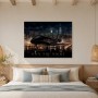 Luxuriöses Nachtmotiv mit Jet, Poster oder Acrylbild
